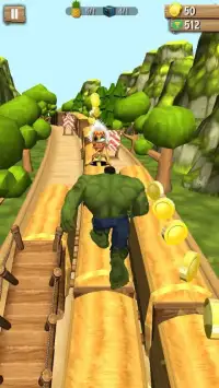 Super Green Hulk Escape Run Of Jungle Screen Shot 1