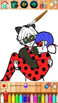 Ladybug Coloring the cat of noir game Screen Shot 4