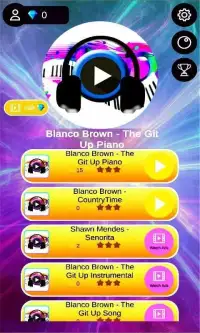 Blanco Brown Hop Piano Tiles : RUSH Game 2019 Screen Shot 0