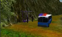 Police Bus Mountain Driving Screen Shot 1