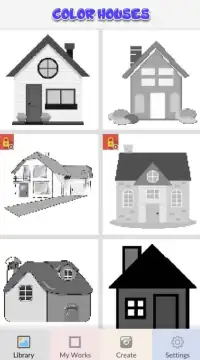 Pixel Art House - Color By Number Houses Screen Shot 2