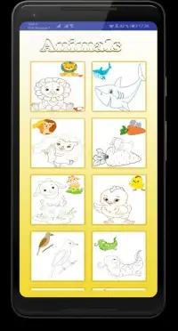 बच्चों के लिए रंग पेज - कारें- जानवर- फल Screen Shot 2