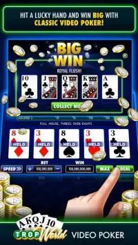 TropWorld Video Poker | Free Video Poker Screen Shot 8