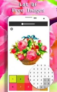 Flower Bouquet Color By Number - Pixel Art Screen Shot 5