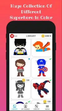 Superhero Color By Number Screen Shot 4