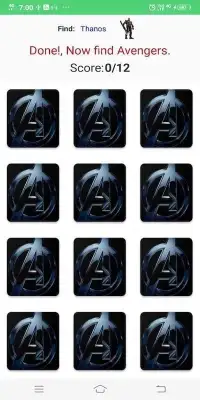 Avengers Cards Flip Game Screen Shot 1