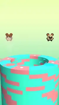 Hamster Rescue - Cute Hamster Drop Helix 3D Games Screen Shot 1