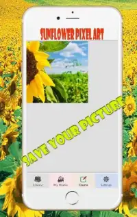 Sunflower Pixel Art Coloring By Number Screen Shot 1