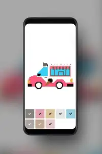 Cars Pixel Art-Free Coloring Book Screen Shot 12