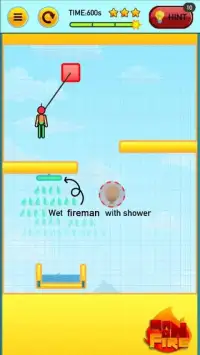 Stickman On Fire : Stickman Games Fun Physics Screen Shot 2