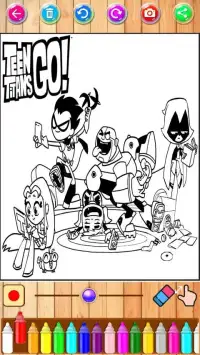 teen coloring titans go game Screen Shot 2