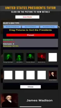 United States Presidents Tutor Screen Shot 2
