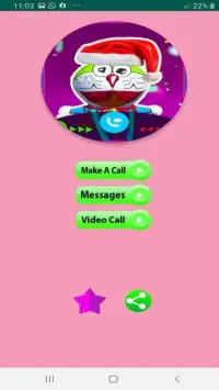 Best contact Fake Chat dorae And Video Call Screen Shot 0
