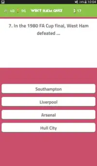 West Ham Quiz - Trivia Game Screen Shot 3