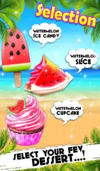Yummy Watermelon Ice Candy - Slice & Cupcake Game Screen Shot 1