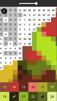 Coloring Food by Number Pixel Art Screen Shot 1