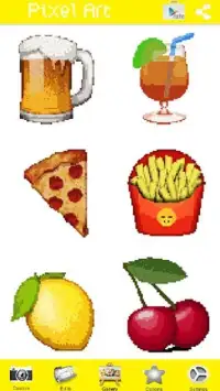 Coloring Food by Number Pixel Art Screen Shot 5