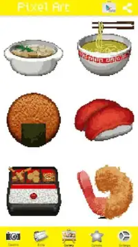 Coloring Food by Number Pixel Art Screen Shot 0
