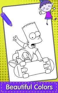 Coloring The Simpsons Tips Pages Screen Shot 1
