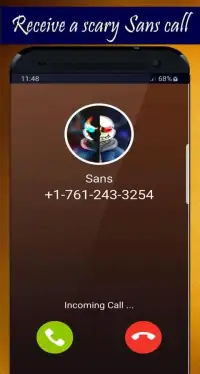 video call and chat simulator from scary sans Screen Shot 1