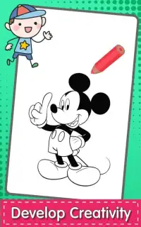 How To Coloring Mickey Book Mouse Screen Shot 2