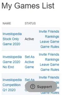 Investopedia: Market Sim Screen Shot 2