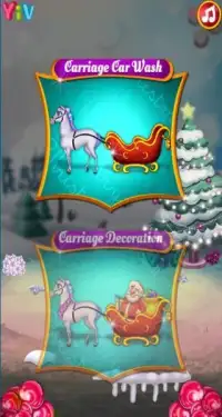 Little Elsa Clean Christmas Carriage Screen Shot 1