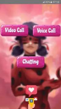 Fake Chat & Call Video : Super Ladybug Noir Screen Shot 3