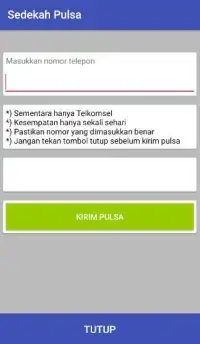 Sedekah Pulsa Screen Shot 0