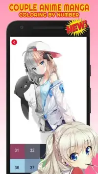 Girly Anime Manga Kawaii Color By Number Pixel Art Screen Shot 4