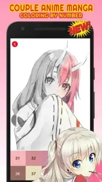 Girly Anime Manga Kawaii Color By Number Pixel Art Screen Shot 2