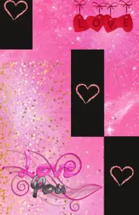 Piano Love & Hearts Tiles : Pink Magic Music Game Screen Shot 2