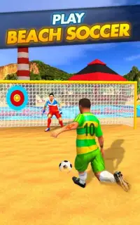 Kick Shoot: Beach Soccer Football Goal Screen Shot 2