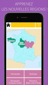 Cartes Jeu 2019 - France - Régions Départements Screen Shot 3