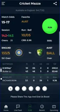 Cricket Mazza Live Line Screen Shot 4