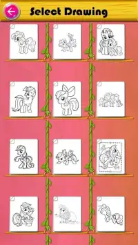 coloring horse pony Screen Shot 0