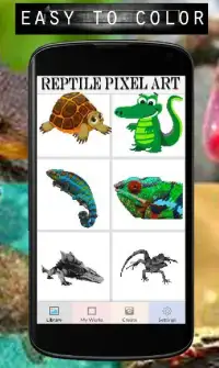 Reptile Animal Color By Number-Pixel Art Screen Shot 2