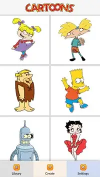 Cartoon Characters Color by Number - Pixel Art Screen Shot 0