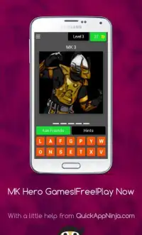 MK Hero Quiz!Trivia Games-Mortal Kombat Guess Hero Screen Shot 17