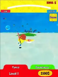 Sponge Tennis Simulator. 3D Bottom City Clash Screen Shot 1