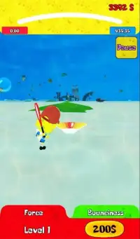 Sponge Tennis Simulator. 3D Bottom City Clash Screen Shot 0