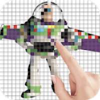 Animated Characters Color by Number - Pixel Art