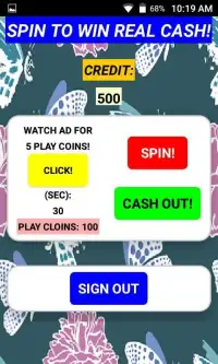 Spin2Win - Win REAL Ca$h! Screen Shot 2
