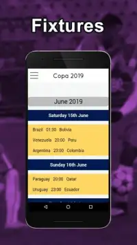 Live results for Copa America 2019 Screen Shot 2