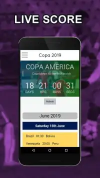 Live results for Copa America 2019 Screen Shot 4