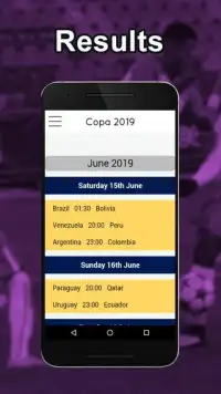Resultados para la Copa América 2019 - EN VIVO Screen Shot 1