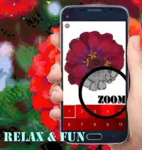 Zinnia Flowers Color By Number-Pixel Art Screen Shot 4