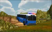 Police Bus Mountain Driving Screen Shot 3