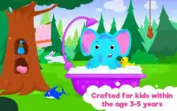 Baby Animal Bathing Game for Kids & Preschoolers Screen Shot 1