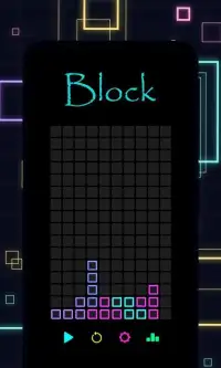 Neon Blocks - Glowing Blocks Puzzle Game Screen Shot 2
